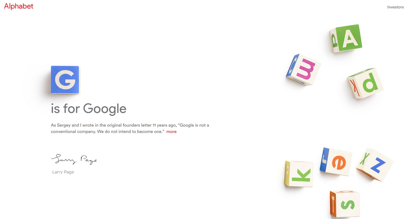Google przejęte przez Alphabet. Nowy adres to abc.xyz