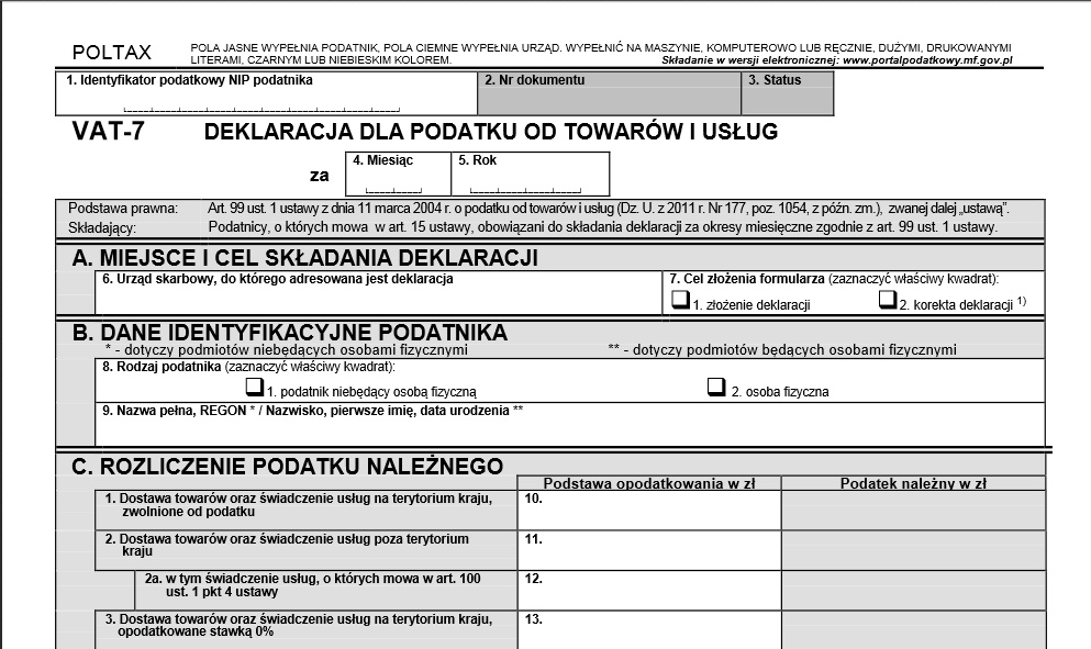 [AKTYWNY PDF] VAT-7 (16) do pobrania – deklaracja dla podatku od towarów i usług VAT-7 2016. KLIKNIJ I ŚCIĄGNIJ: