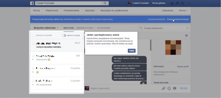 Facebook dodaje funkcje CRM-a. Nowa skrzynka pocztowa w fanpage’ach